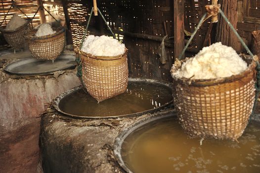 Salt mountainous is found in northern province of Nan, Thailand