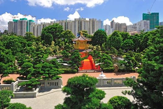 The Pavilion of Absolute Perfection in the Nan Lian Garden, Hong Kong.