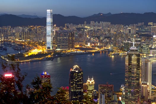 Hong Kong city at night