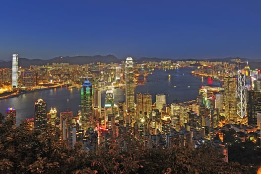 Hong Kong cityscape at night