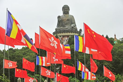 Tian Tan Buddha - The worlds's tallest outdoor seated bronze Buddha located in Lantau Island, Hong Kong, China