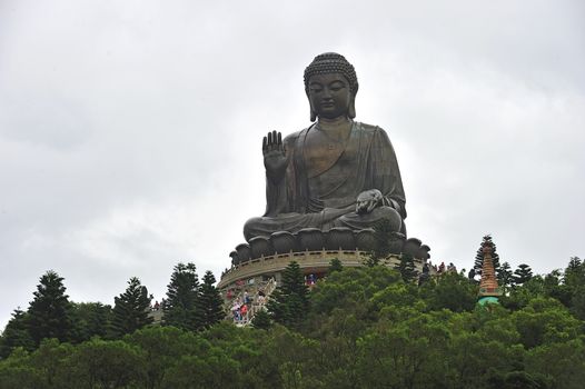 Tian Tan Buddha - The worlds's tallest outdoor seated bronze Buddha located in Lantau Island, Hong Kong, China