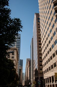 San Francisco Downtown street Skyline view