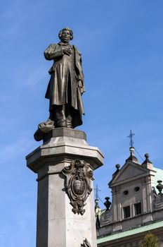 Monument to Adamowi Mickiewiczowi (Adam Mickiewicz) in Warsaw, Poland.