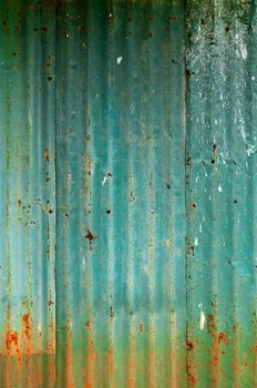 dirty and Rusted galvanized iron roof ,large tin background