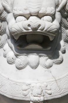 Chinese Stone Lion, close up, Hong Kong, asia