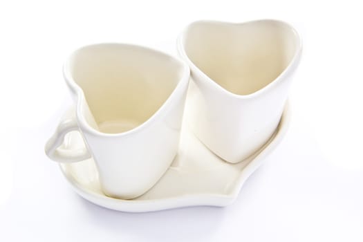 White love coffee cups for valentines day