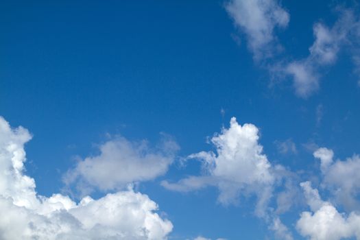View white cloud with blue sky background
