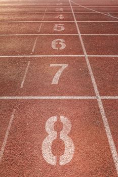 number on running track