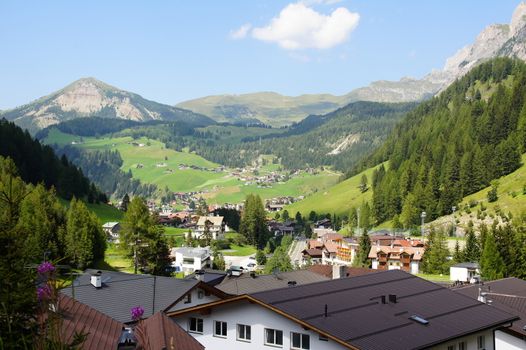 Selva in val gardena in summer