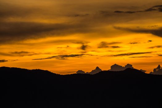 sunset at Phayao,Thailand