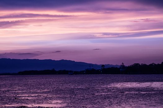 sunset at Phayao,Thailand