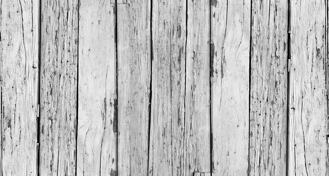 Vintage wood background with a vertical wooden row in black and white tone.