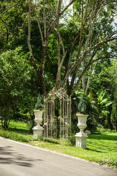 gothic style gate at the garden,Chiangrai,Thailand