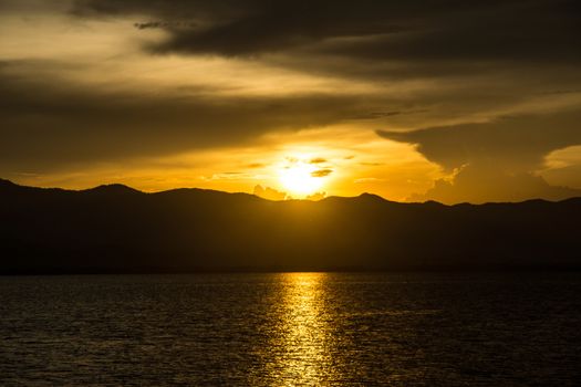 sunset at Phayao,Thailand