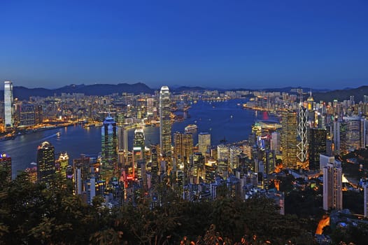 Hong Kong cityscape at night