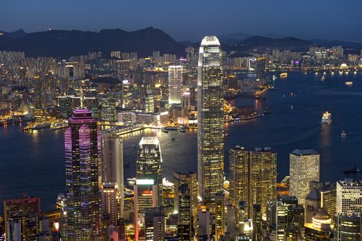 Hong Kong city at night