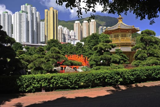 The Pavilion of Absolute Perfection in the Nan Lian Garden, Hong Kong.