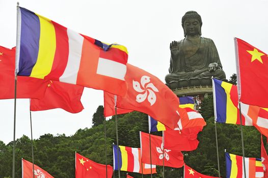 Tian Tan Buddha - The worlds's tallest outdoor seated bronze Buddha located in Lantau Island, Hong Kong, China