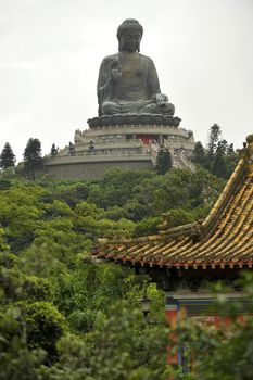 Tian Tan Buddha - The worlds's tallest outdoor seated bronze Buddha located in Lantau Island, Hong Kong, China