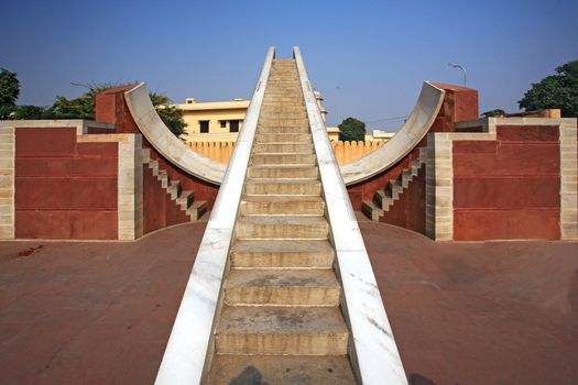 Astronomical instrument at Jantar Mantar observatory - Jaipur, Rajasthan, India