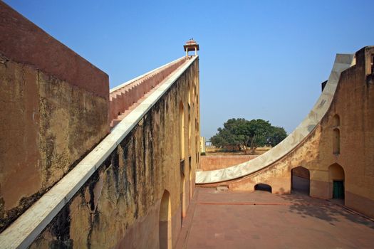 Astronomical instrument at Jantar Mantar observatory - Jaipur, Rajasthan, India