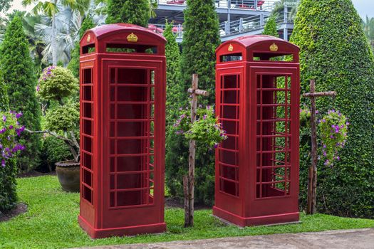 Thai Phone Booths in Nong Nooch Garden.