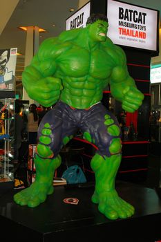 BANGKOK - MAY. 11: A Hulk model in Thailand Comic Con 2014 on May 11, 2014 at Siam Paragon, Bangkok, Thailand.