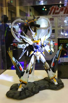 BANGKOK - MAY. 11: A Gundam model in Thailand Comic Con 2014 on May 11, 2014 at Siam Paragon, Bangkok, Thailand.