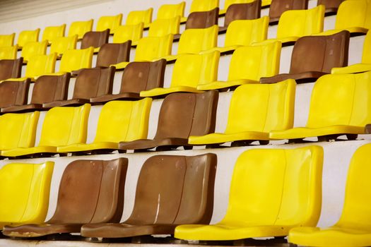 colorful seat at sport stadium