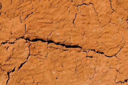 The wall of Ovahimba hut near Epupa, Namibia, made from mud mixed with dung.
