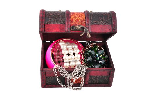 Jewelry box isolated on white background