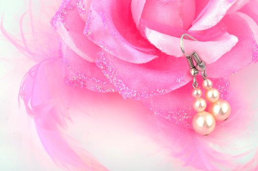 white pearl earrings