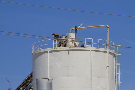 modern industry and refinery, warehouses and industrial tanks