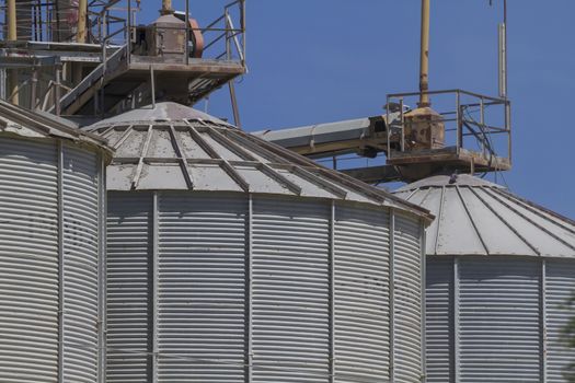 modern industry and refinery, warehouses and industrial tanks