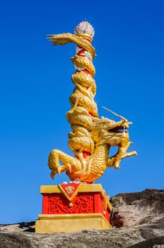 dargon statue at Santichon Village,Maehongson,Thailand