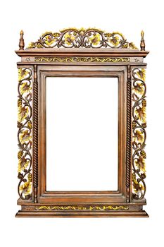 Antique  frame isolated on  white background