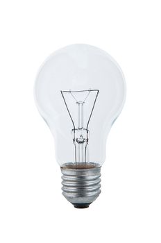 Light bulb isolated on white background with the clipping path