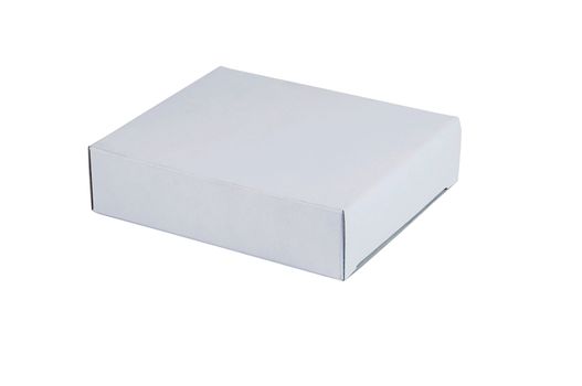 A white box isolated on white background with clipping path 