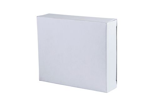 A white box isolated on white background with clipping path 