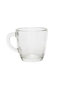 Glass cup isolated on  white background with clipping path 