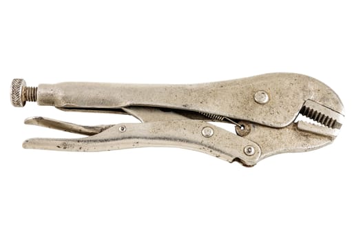 Locking pliers isolated on  white background with clipping path 
