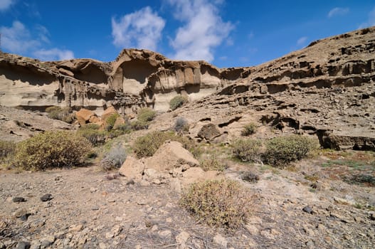 Desert landscape in Tenerife Canary Islands Spain