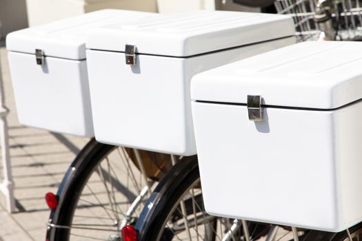 Bicycle delivery service on Tokyo streets
