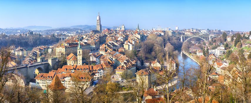 Panoramic view on the old town of Bern, Switzerland