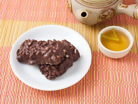 Hot Tea with coffee Cakes