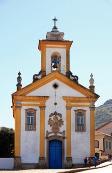 view of the unesco world heritage city of ouro preto in minas gerais brazil