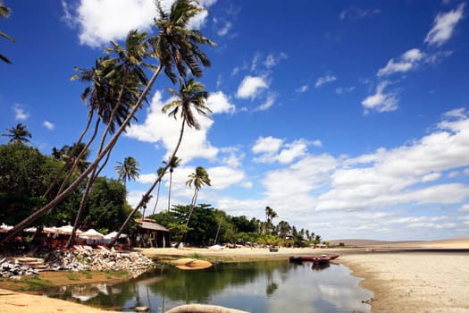 beautiful fisherman village of Jericoacoara in Ceara state Brazil