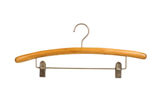 Coat hanger isolated on white background with clipping path