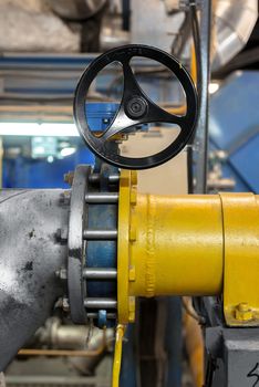 Large industrial pipes in a thermal power plant